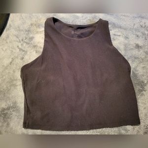 BuffBunny Cross Roads Ribbed Crop - Onyx Black